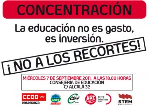 CONCENTRACIÓN CONTRA LOS RECORTES