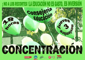 CONCENTRACIÓN CONTRA LOS RECORTES 3 NOVIEMBRE