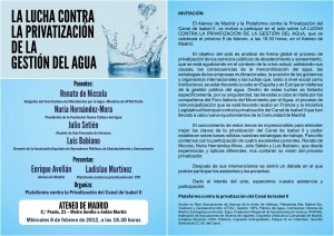 La lucha contra la privatización de la gestión del agua