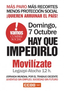 Manifestación 7 de Octubre 12 Horas Legazpi – Atocha