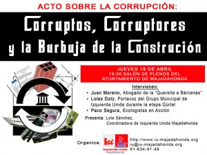 Corruptos, corruptores, y burbuja de la construcción: Jueves 18 a las 19:00