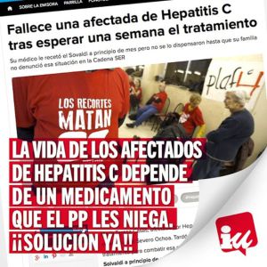 IZQUIERDA UNIDA SOLICITA AL AYUNTAMIENTO DE MAJADAHONDA QUE MUESTRE SU APOYO A LOS ENFERMOS DE HEPATITIS C